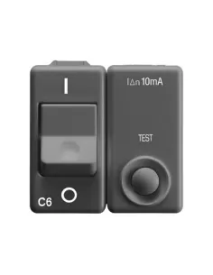 Disjoncteur Gewiss GW21438 1P N C10 IDN 10 mA 230 V, système GW21438, noir